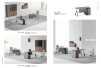Escritorio de Oficina para Personal, Superficie de Melamina Laminada, Marco Metálico, Cajones de Almacenamiento, Estación de Trabajo para Computadora, Muebles de Oficina