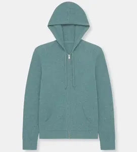 Felpa con Cappuccio in Cashmere Premium con Zip Intera per Uomo, Vendita Calda - Product Image 6