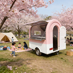 Enclosed Towable Food Trailer Outdoor Catering Food Cart For Burger <b>Hot</b> <b>Dog</b> Business - Product Image 1