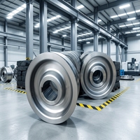 Roue motrice forgée vierge pour engins de construction, roue de translation à couple élevé pour chariot élévateur et chargeuse
