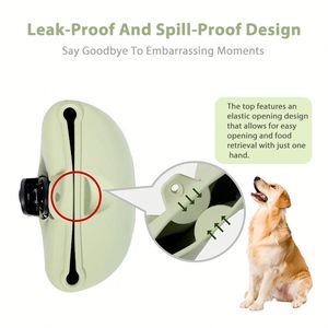 BPA FREE Silicone Dog Treat Pouch Leakproof Portable Training Food Bag with Carabiner <b>Clip</b> - Product Image 4