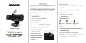 Caméra Web QUMOX WC-002 FULL avec deux microphones et cache-caméra - Product Image 3