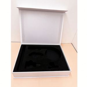 Caja de regalo electrónica de cierre magnético de papel de cartón con tapa abatible hecha a mano personalizada de lujo con forro de esponja de espuma EVA reciclable - Product Image 5