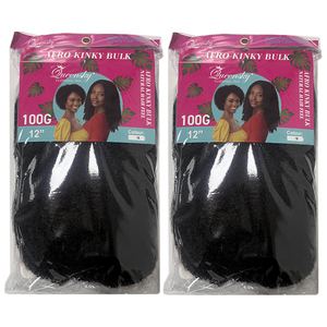 Cabello Sintético Súper Barato Afro Rizado Kinky de 12 Pulgadas 100g a Granel, Preestirado y Sin Enredos, 100g para Trenzar con Ajuste en Agua Caliente - Product Image 3