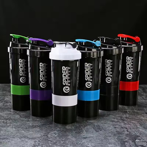 Custom Logo 650ML 22oz Three-Layer Plastic Classic Gym Fitness Protein <b>Shaker</b> Multifunctional Sport <b>Bottle</b> Thermal Insulation - Product Image 1