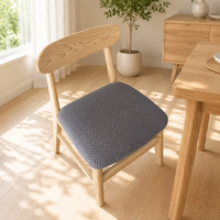 Housse de tabouret en velours élastique prête à être expédiée, motif à carreaux, polyester, spandex, extensible, protège-siège pour chaise de salle à manger, décoration de la maison, hôtel