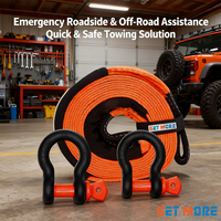 Sangle de remorquage pour le sauvetage hors route / Remorquage de voiture / Remorquage de camion / Remorquage de SUV / Sauvetage de véhicule