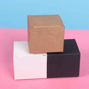 Universal Empty <strong>Square</strong> Packaging White Black Kraft Paper Cosmetic Cream Boxes with UV Coating &amp; Matt Lamination Recyclable - Product Image 2