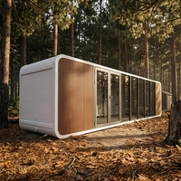 Maison mobile préfabriquée en acier de style moderne personnalisée de 20 pieds/30 pieds/40 pieds, type Apple Cabin, pour hôtel, boutique, bureau ou villa
