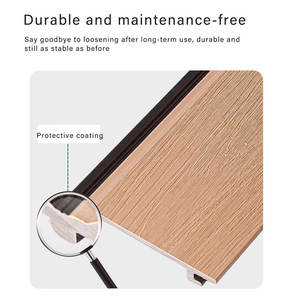 Panel de Pared WPC con Aspecto de Madera, Resistente al Agua y al Fuego, de Alta Resistencia y Durabilidad, Diseño Moderno, Revestimiento de Madera Compuesta Ligero para Exteriores - Product Image 4