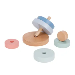 Hanoi Tower 7 Layers Of Stacking Fun Educational Interactive Ring Stack Tower Building Blocks Puzzle Toy.