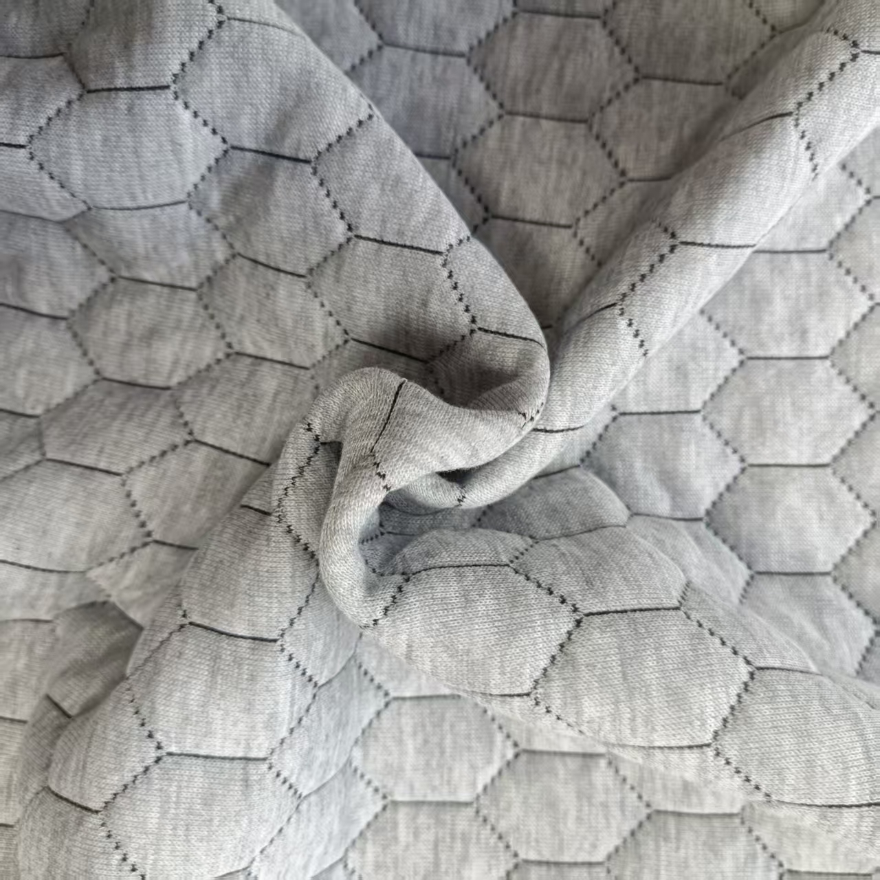 220GSM Polyester Jacquard Knitted Honeycomb Pattern Soft Bedding Material For Mattress Covers Wholesale