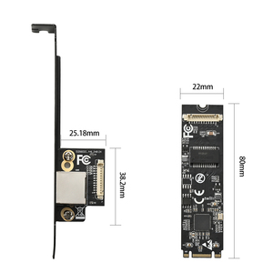 Adaptador Ethernet Interno NGFF M.2 de 5 Gbps, Tarjeta de Red de Doble Canal Compatible con 10/100/1000M/2.5G para Juegos de Escritorio - Product Image 4
