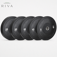 Plaques de poids en caoutchouc Factory Fitness pour haltères, 5 kg, 10 kg, 15 kg, 20 kg, 25 kg, ensemble de plaques de poids calibrées pour salle de sport