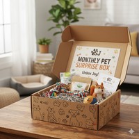 Boîte en carton ondulé personnalisée, écologique, avec impression et gaufrage, laminage mat, pour kits de démarrage pour chiots, vente en gros