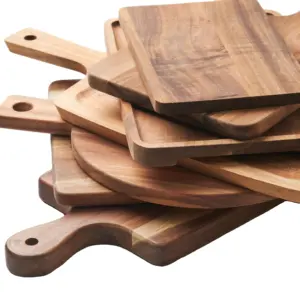 CACIA-tabla de cortar de madera de Olid, nueva tabla de cortar de estilo hinés para el hogar con logotipo