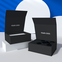 Boîtes d'emballage personnalisées pour tasses à café, ensembles de tasses à thé, boîtes-cadeaux en carton, verres à vin en acier inoxydable, bouteilles isothermes avec velours
