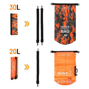 Bolsa seca impermeable mochila 20L/30L océano paquete natación almacenamiento saco plegable para kayak flotante pesca piragüismo - Product Image 4