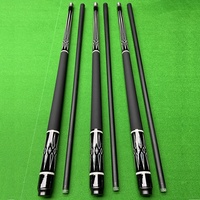 Technologie noire fibre de carbone 1/2 fendu Double Section 13mm grosse tête billard billard érable américain queue de billard en acier inoxydable