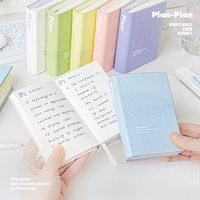 1 cuaderno de bolsillo portátil de PU, serie gruesa, con patrón de ladrillo colorido, estilo grueso, mini agenda de viaje