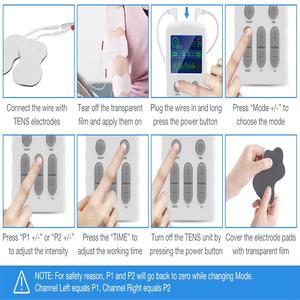 2023 Canais Duplos Estimulador Muscular EMS Terapia Elétrica Alívio Da Dor Massagem Dezenas Unidade - Product Image 6