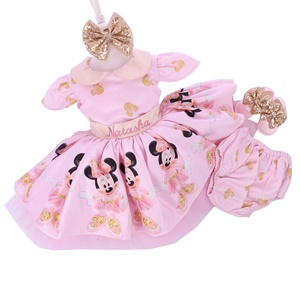 Mameluco de Alta Calidad para Bebés Niñas, Ropa de Recién Nacido, Diseño Personalizado, Moderno, 100% Algodón de Lujo para Fiestas - Product Image 1