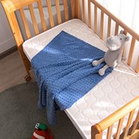 Preisgünstige Neugeborene Baby-Doppellagige Blase gestrichelte Fleece-Decke Polka-Punkte Platte Überwurf-Bettdecken für das Bett