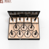 Nouveau support rotatif solaire pour montres, en bois et acrylique, design écologique, personnalisable, L430xW335xH205mm