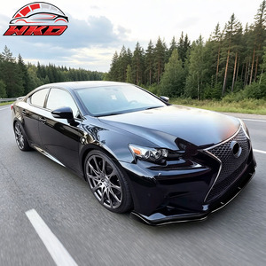 Convient pour Lexus IS F Sport Sedan 2014-2016 IKON 2 Style Lèvre de pare-chocs avant Noir brillant - Product Image 2