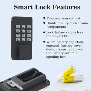 Buzón de Metal montado en la pared de gran capacidad resistente a la intemperie Buzón de <span class=keywords><strong>correos</strong></span> inteligente Buzón <span class=keywords><strong>digital</strong></span> exterior con cerradura electrónica - Product Image 6