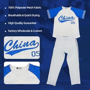 Camisetas de Béisbol Personalizadas para Hombre y Mujer, <span class=keywords><strong>Manga</strong></span> <span class=keywords><strong>Corta</strong></span>, Cierre de Botones, Impresión Digital de Logotipo, Uniforme Profesional de Béisbol - Product Image 2