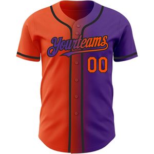 Camisetas de béisbol con degradado personalizado, UNIFORMES DE EQUIPO personalizados cosidos transpirables para jóvenes, hombres, mujeres y niños - Product Image 4
