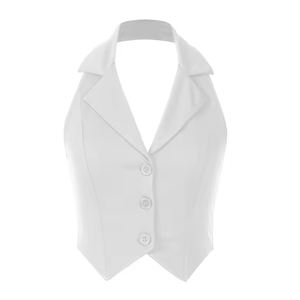 Chaleco sin mangas informal con forro polar Chaleco ligero abotonado Prendas de abrigo Formal Slim Fit Traje para todas las estaciones Chic Layering - Product Image 5