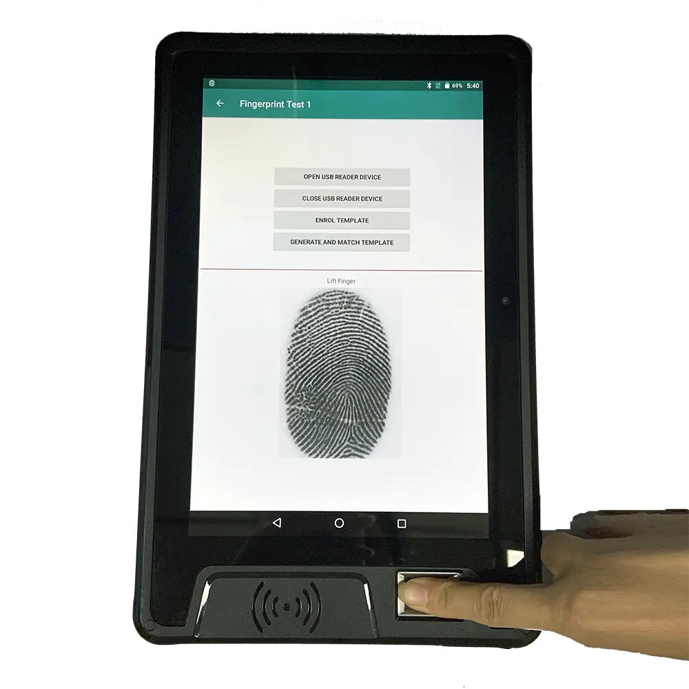 3G 4G SIM kart WIFI kablosuz taşınabilir NFC kapasitif sensör parmak PC android parmak izi tarayıcı tablet parmak izi ile okuyucu