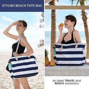 Bolsas <span class=keywords><strong>de</strong></span> Playa Impermeables <span class=keywords><strong>de</strong></span> Poliéster para Mujer con Cierre <span class=keywords><strong>de</strong></span> Cremallera, <span class=keywords><strong>Bolsa</strong></span> Grande para Natación y Piscina - Product Image 5