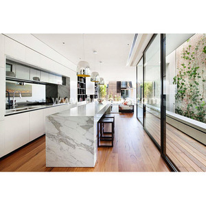 Mới Nhất Thiết Kế Nhà Bếp Thiết Kế Đơn Giản Pvc Mdf Tủ Bếp Salon Tóc Tủ Tường - Product Image 3