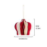 Ornements de Noël personnalisés en forme de couronne, pendentifs en papier 3D, décoration d'arbre de Noël, fête à domicile, vacances, Navidad, écologiques