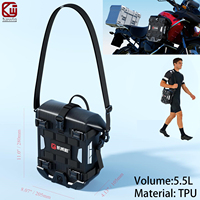 Sacoche latérale de moto entièrement étanche à dégagement rapide, pour outils et accessoires de moto, avec support rigide et bandoulière