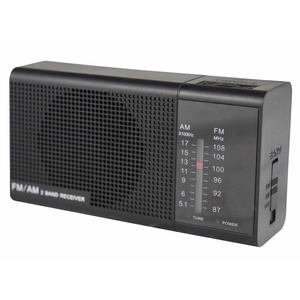Factory OEM Silver Mini AM FM 2 Band Portable Radio <b>Pocket</b> Size Analog Tuning Built in Speaker USB Rechargeable Handheld Radio - Product Image 3