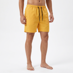 Short de basket en maille Deux poches à ourlet latéral profond Été Basic Hommes Shorts Cropped Fit Polyester Vintage Plain Cotton Technics Mid - Product Image 1