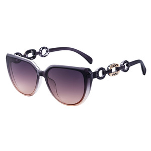 Gafas de Sol Cat Eye Fy-99114dp para Mujer, Montura de PC, Lentes Tácticas con Protección UV400, Diseño de Cadena a la Moda, Estilo Urbano, Embalaje en Bolsa - Product Image 2