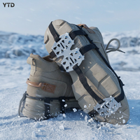 Crampons à glace super antidérapants à 24 dents certifiés EN ISO 893 pour la randonnée en montagne, l'escalade sur glace et la marche hivernale en extérieur
