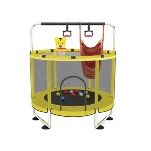 Zoshine Manufacturer Premium Jumping Trampoline Kids Rebounding Trampoline Bed with Safety Net and Handle
