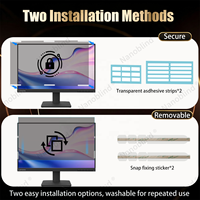 Filter Privasi Mudah Dipasang untuk Semua Merek Monitor 21,5 Inci 16:9, Anti Sadap 2 Arah, Anti Cahaya Biru, Pelindung Permukaan Glossy/Matte