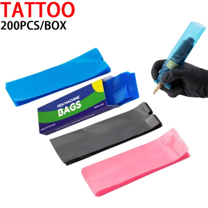 Lot de 200 protège-machines jetables en PE pour stylos de <span class=keywords><strong>tatouage</strong></span>, housses de protection pour le nettoyage des machines à tatouer <span class=keywords><strong>Cheyenne</strong></span> - Product Image 1