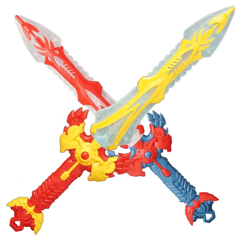 Hot Promotional Party Supplies Light Up Toys Plastic Sword spinning Toy sword for kids
