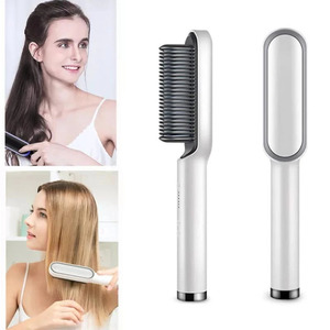 Ceramic Hair Straightening <b>Brush</b> Fast <b>Heating</b> Negative Ion Adjustable Temperature Auto Shut-Off Styling Hair <b>Brush</b> - Product Image 4