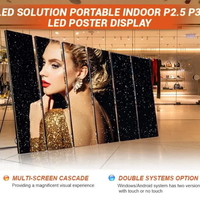 Afficheur LED couleur intérieur VIOS P2.5 640x1920mm, signalétique numérique, CMS piloté par IA, gestion à distance, 4500-5000 Nits