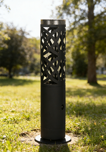 Nouveau design, chauffage au granulés de bois écologique de 1 m avec poignée en acier inoxydable 430, chauffage de terrasse au granulés noir sur pied avec tube en verre - Product Image 5