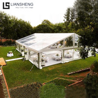 Tente de mariage transparente en aluminium pour l'extérieur, 20 x 40